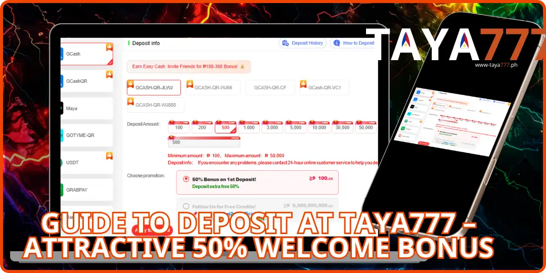 GUIDE TO DEPOSIT AT TAYA777